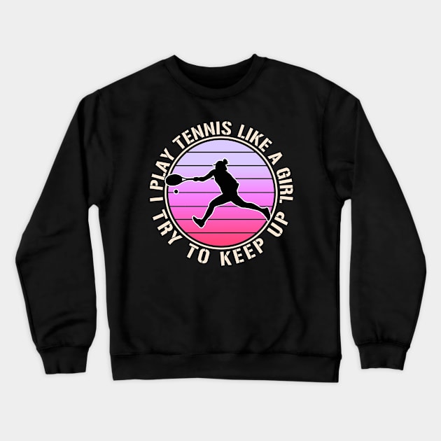 Vintage Women Tennis Crewneck Sweatshirt by RichyTor